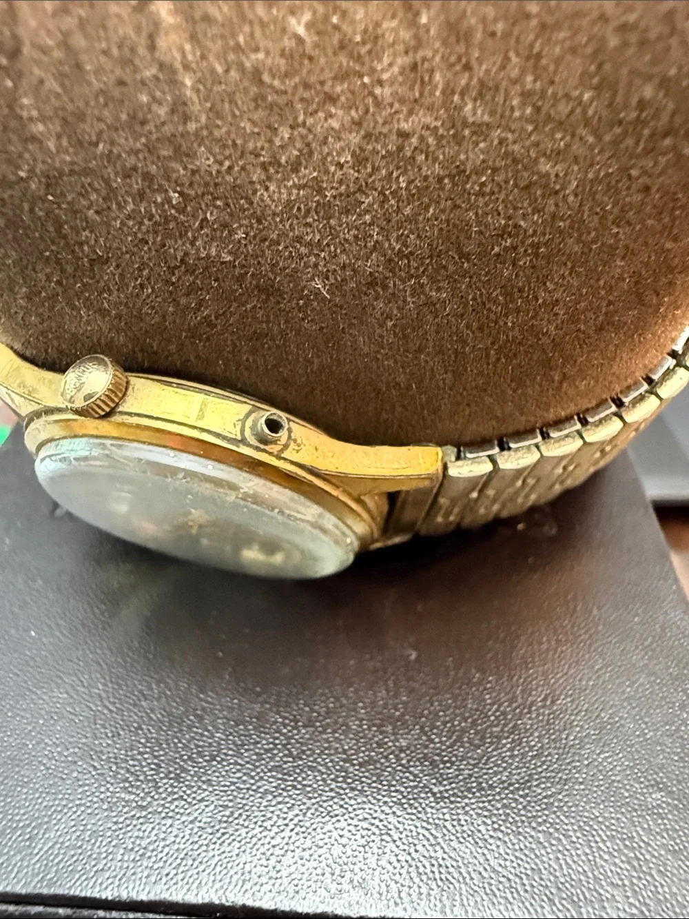 Vintage Benrus Series 3021 WristAlarm Watch Mobil Gas Pegasus Expansion Bracelet